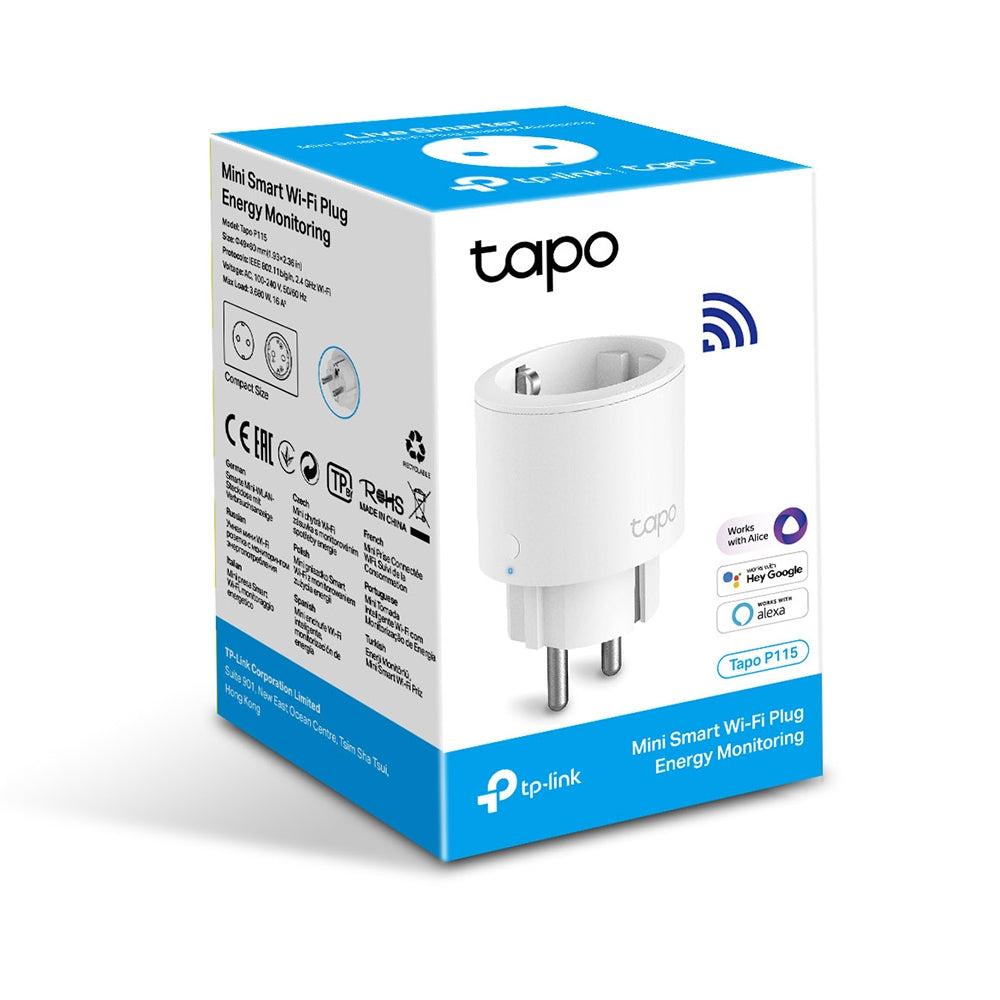 TP-Link Tapo Mini Smart Wi-Fi Socket, Energy Monitoring (TAPO P115(1-PACK))