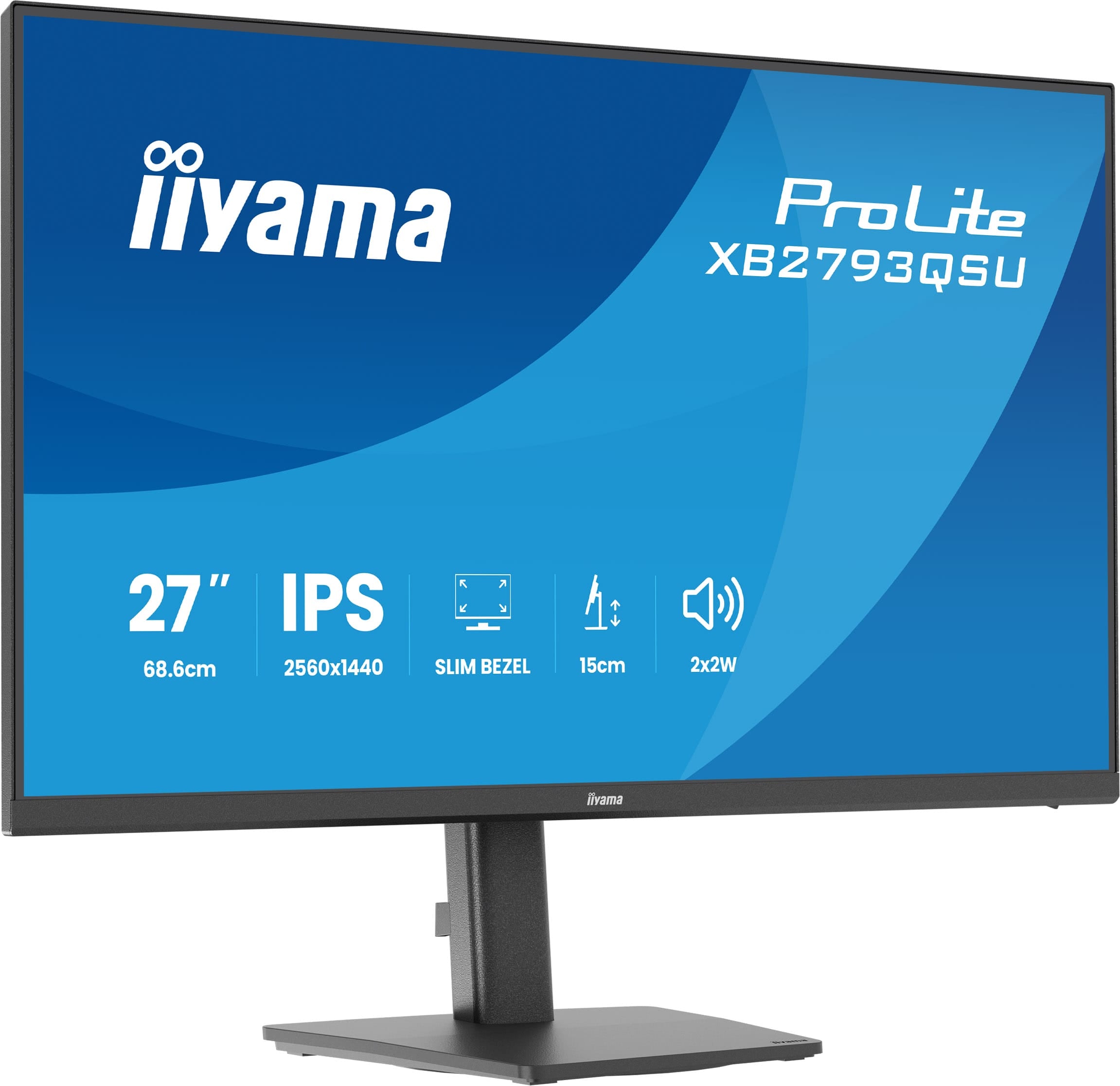 iiyama ProLite XB2793QSU-B1 computer monitor 68.6 cm (27") 2560 x 1440 pixels Quad HD LED Black