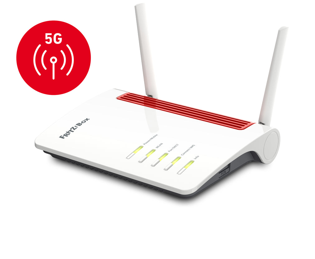 Fritz! Box 6850 5G wireless router Gigabit Ethernet Dual-band (2.4 GHz / 5 GHz) White (20002928)