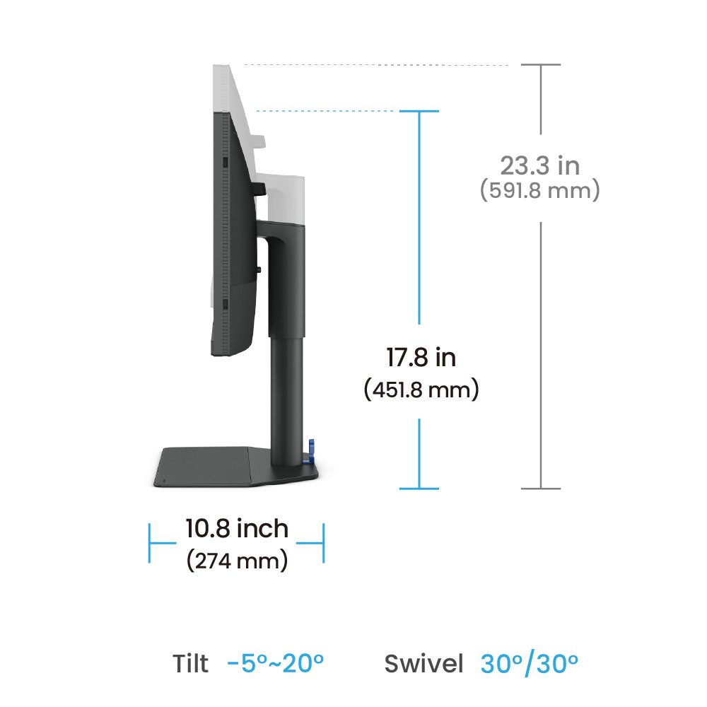 BenQ SW242Q computer monitor 61.2 cm (24.1") 2560 x 1600 pixels WQXGA LED Black (9H.LLVLA.TBE)