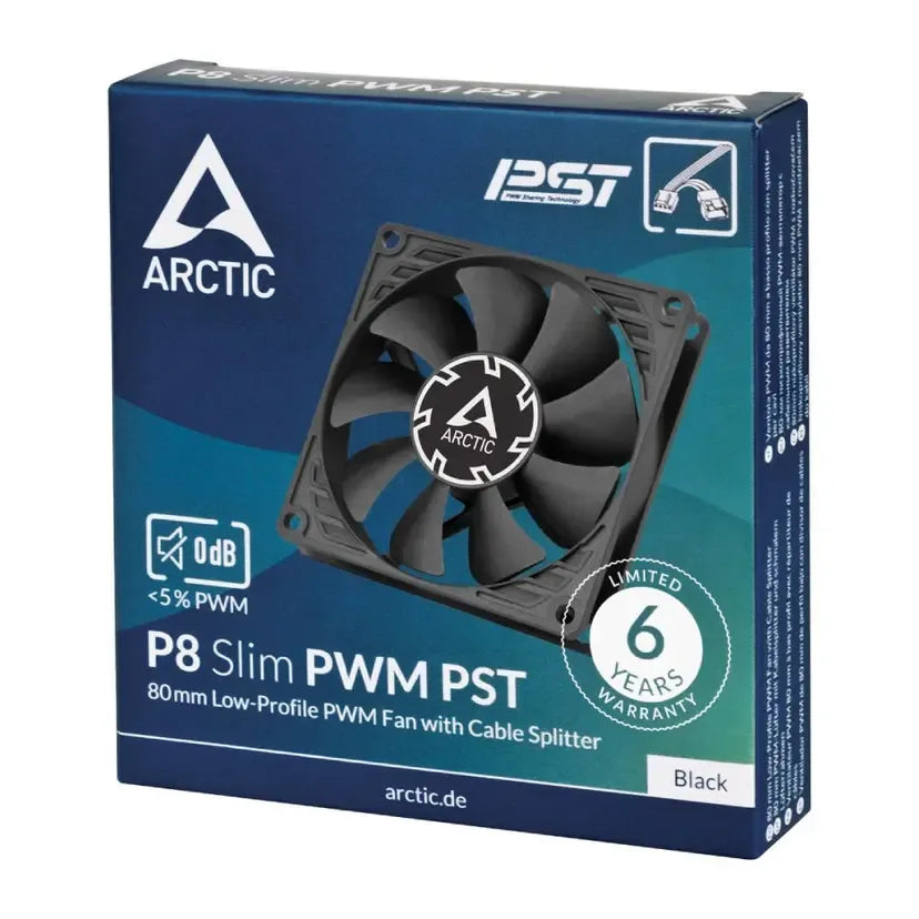 Arctic P8 PWM PST Slim (black)