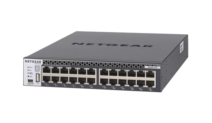 NETGEAR XSM4324CS Managed L3 10G Ethernet (100/1000/10000) 1U Black (XSM4324CS-100NES)