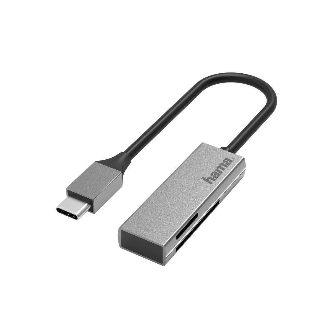Hama USB Card Reader, USB-C, USB 3.0, SD/microSD, Aluminium (00200131)