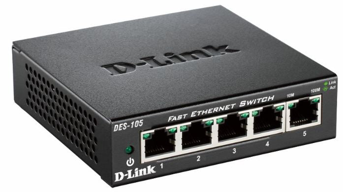 D-Link DES-105 Unmanaged L2 Black (DES-105/E)