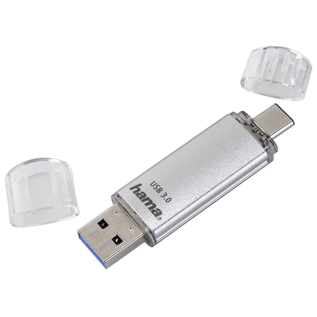 Hama C-Laeta USB flash drive 64 GB USB Type-A / USB Type-C 3.2 Gen 1 (3.1 Gen 1) Silver (00124163)