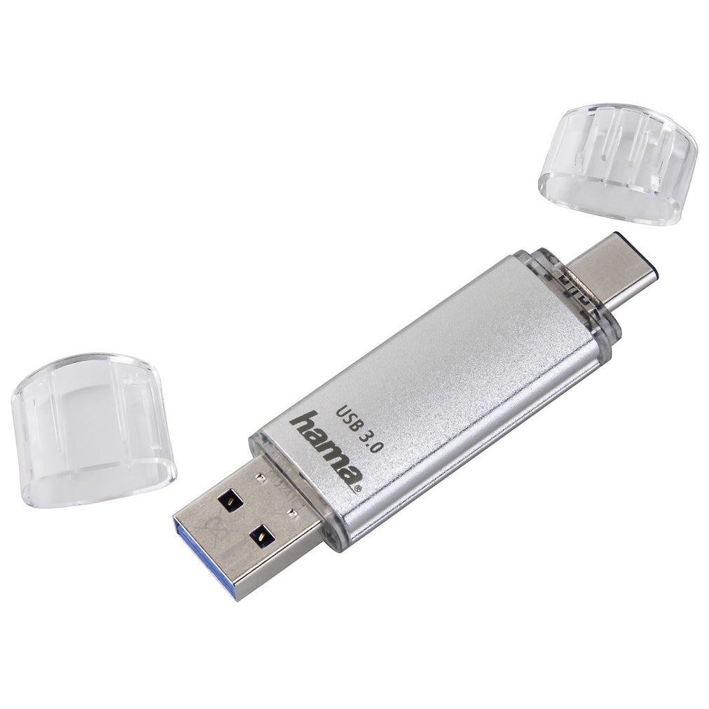 Hama C-Laeta USB flash drive 64 GB USB Type-A / USB Type-C 3.2 Gen 1 (3.1 Gen 1) Silver (00124163)