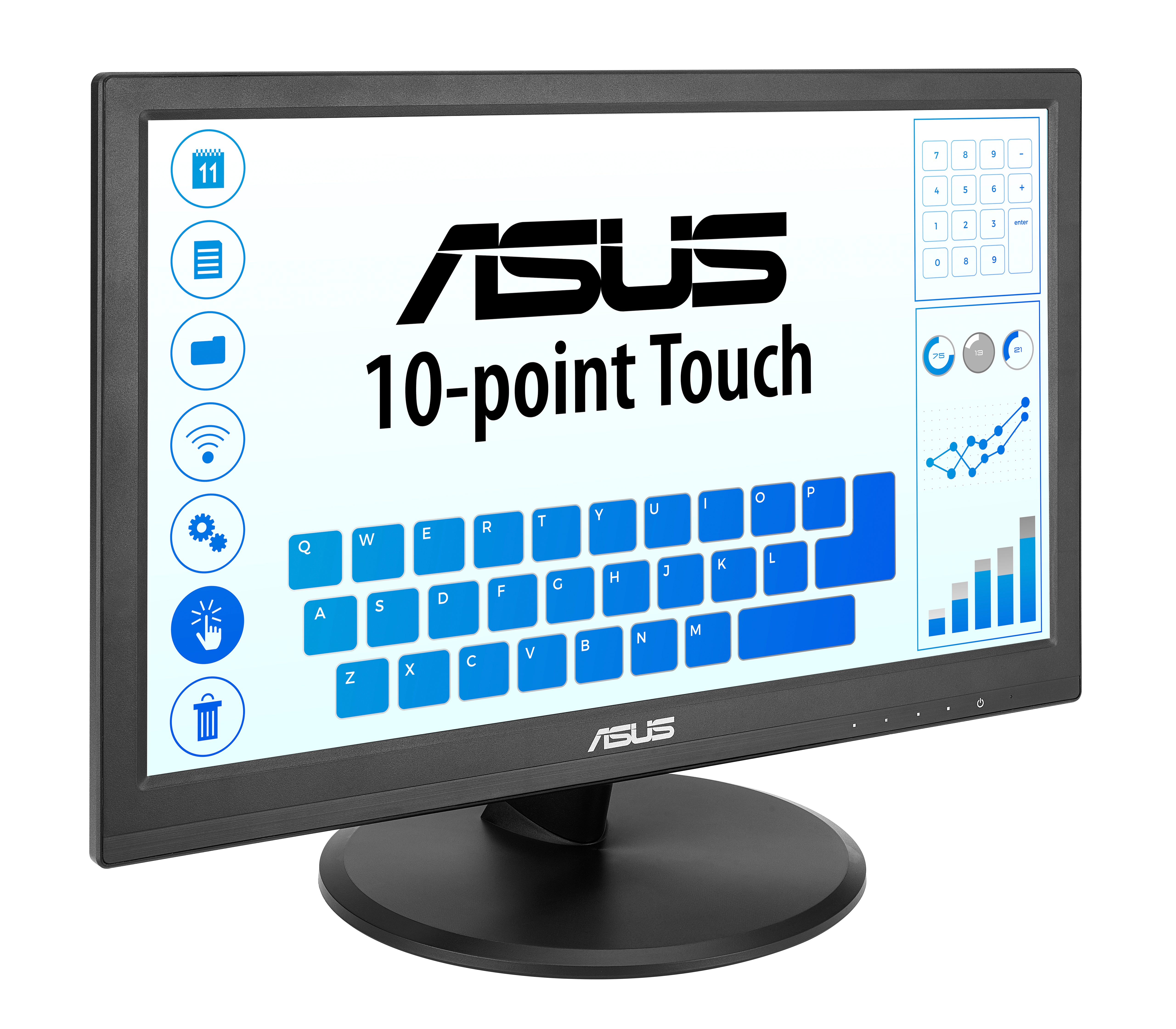 ASUS Touch VT169HE computer monitor 39.6 cm (15.6") 1920 x 1080 pixels Full HD LED Touchscreen Tabletop Black