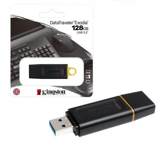 Kingston USB 3.2 Stick DataTraveler Exodia black 128GB 3.2 Gen 1