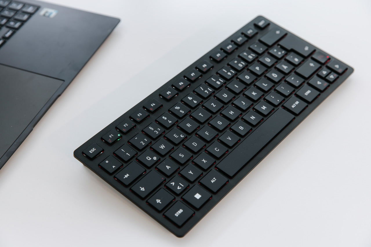 CHERRY KW 9200 MINI keyboard Universal USB + RF Wireless + Bluetooth QWERTZ German Black (JK-9250DE-2)