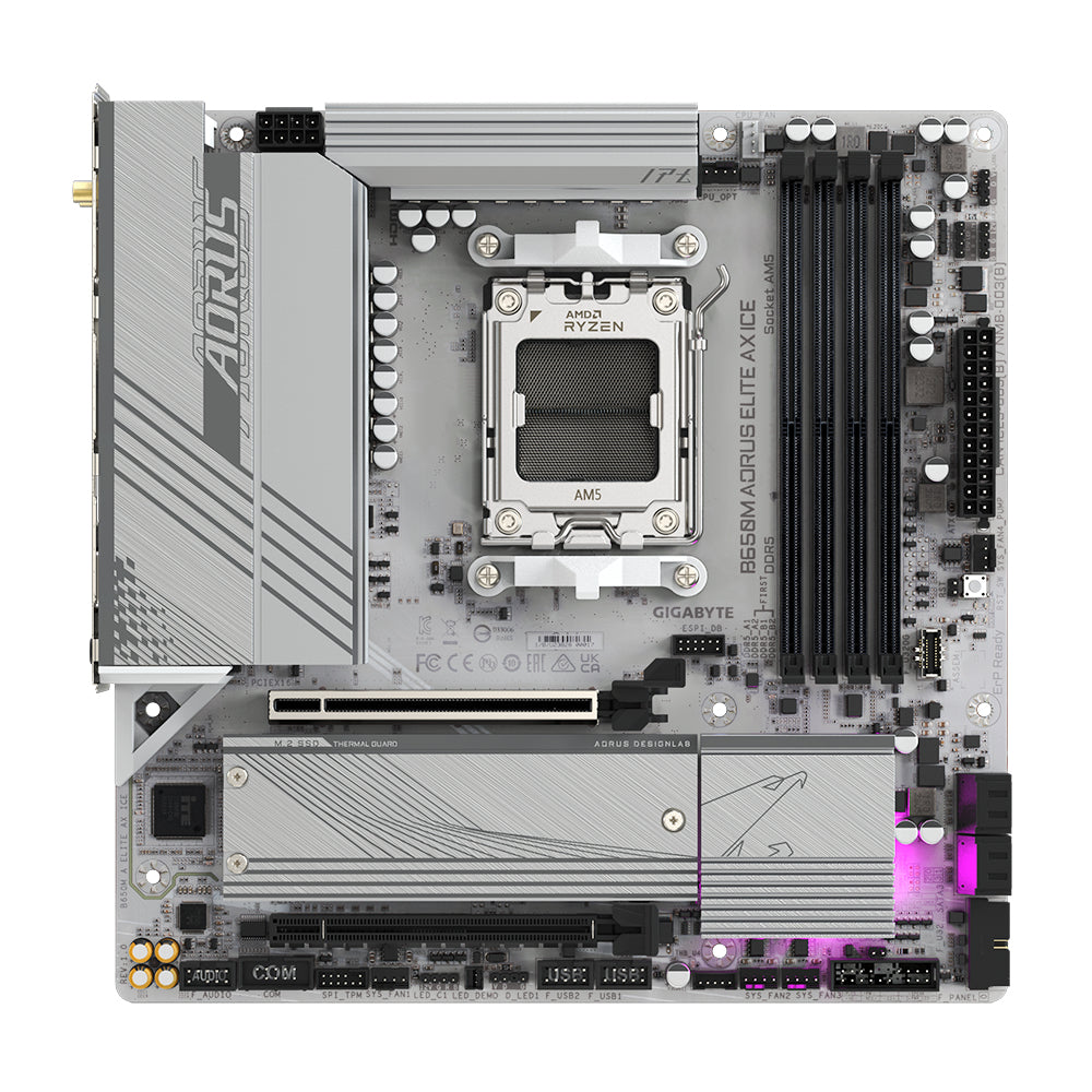 GIGABYTE B650M AORUS ELITE AX ICE Motherboard (B650M A ELITE AX ICE)