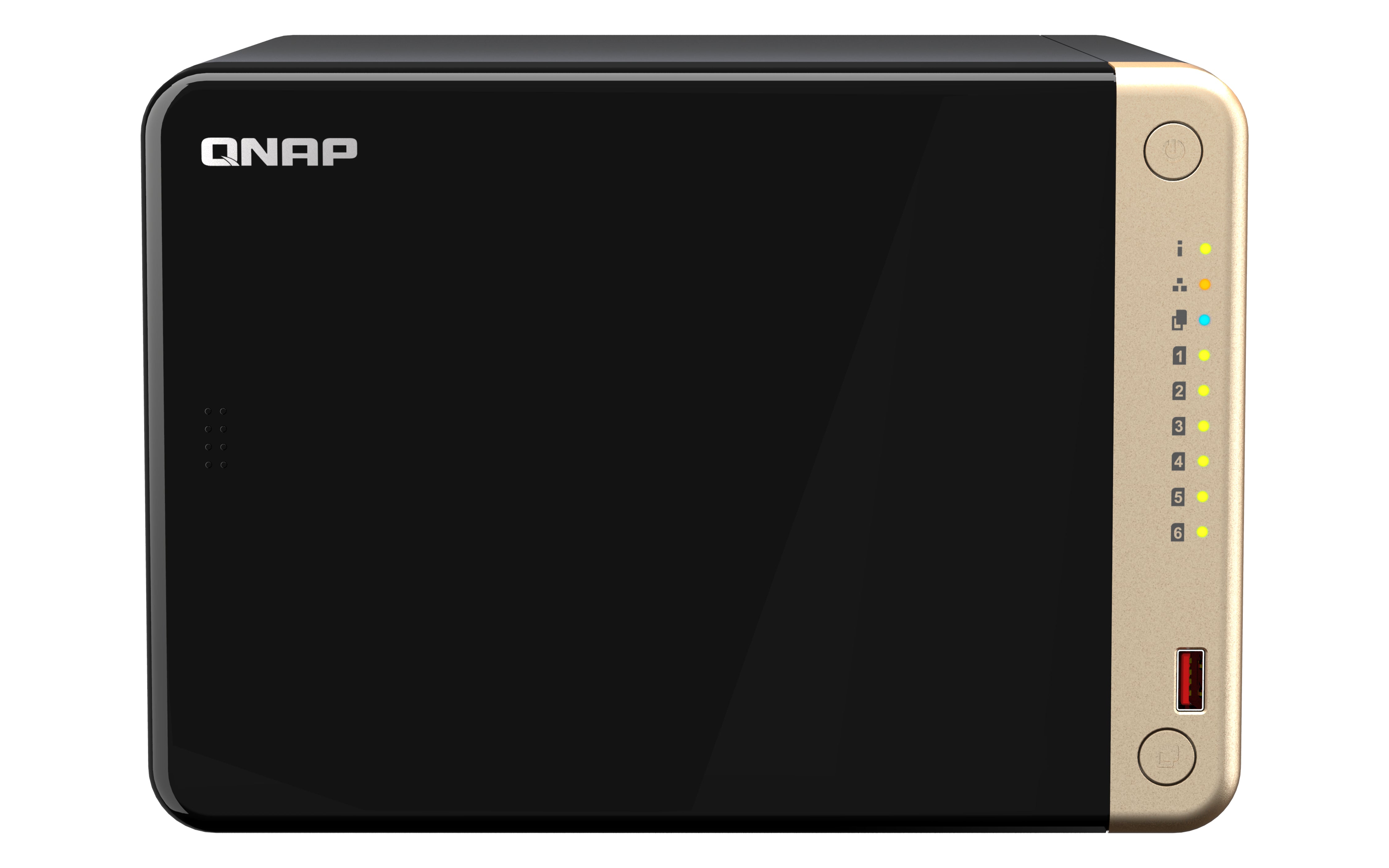 QNAP TS-664 NAS Tower Intel® Celeron® N5095 8 GB DDR4 0 TB QNAP QTS Black, Bronze (TS-664-8G)