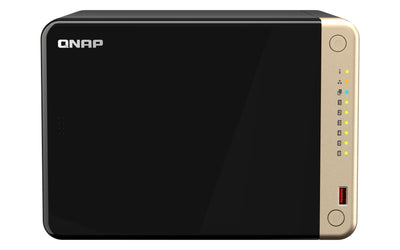 QNAP TS-664 NAS Tower Intel® Celeron® N5095 8 GB DDR4 0 TB QNAP QTS Black, Bronze (TS-664-8G)