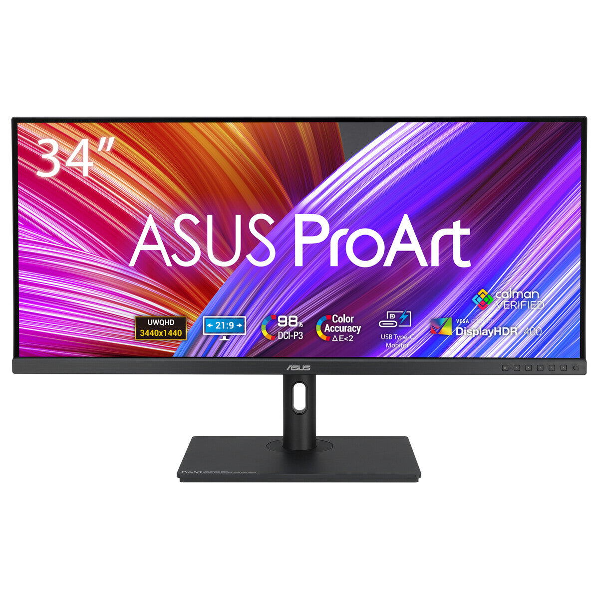 ASUS ProArt PA348CGV computer monitor 86.4 cm (34") 3440 x 1440 pixels UltraWide Quad HD Black (90LM07Z0-B01370)