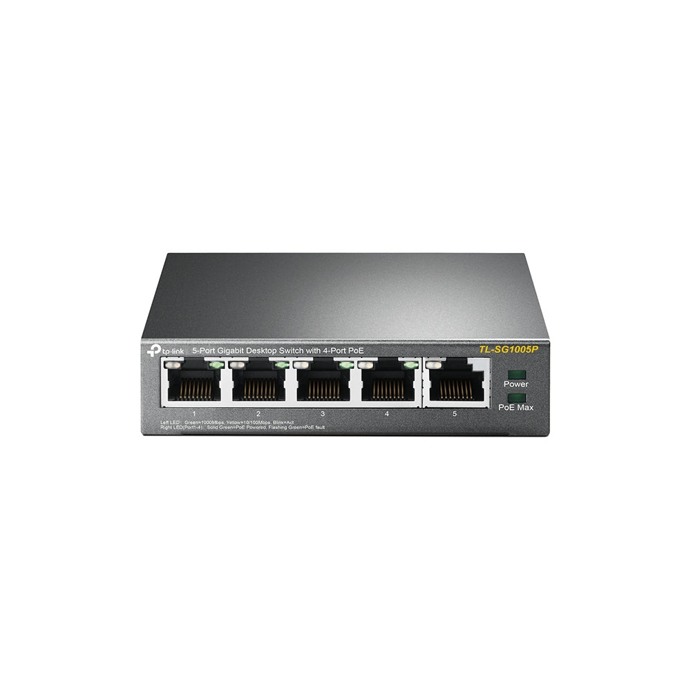 TP-Link 5-Port Gigabit Desktop PoE Switch with 4-Port (TL-SG1005P)