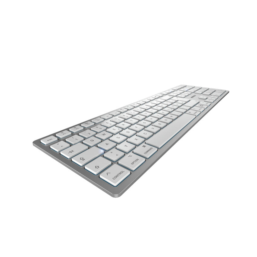 CHERRY KW 9100 SLIM FOR MAC keyboard Universal USB + Bluetooth QWERTZ German Silver (JK-9110DE-1)