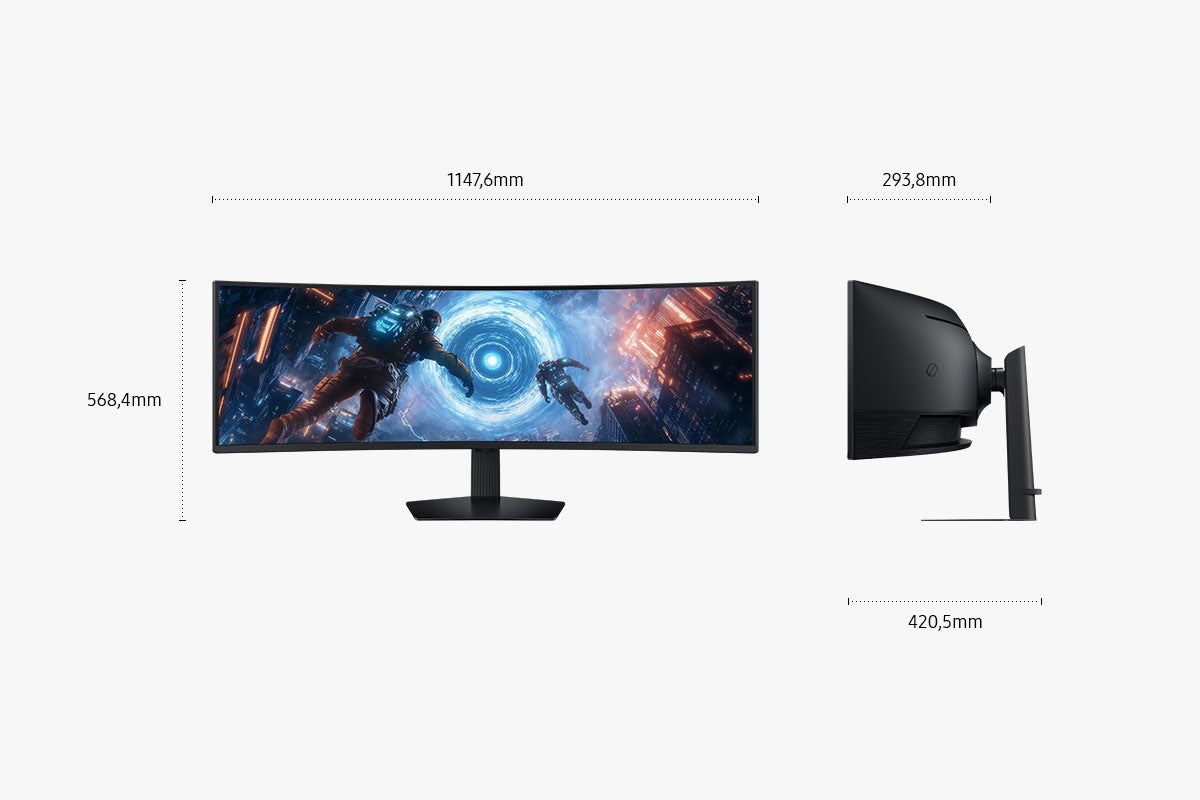Samsung S49FG912EU computer monitor 124.5 cm (49") 5120 x 1440 pixels Dual QHD LCD Black (LS49FG912EUXEN)