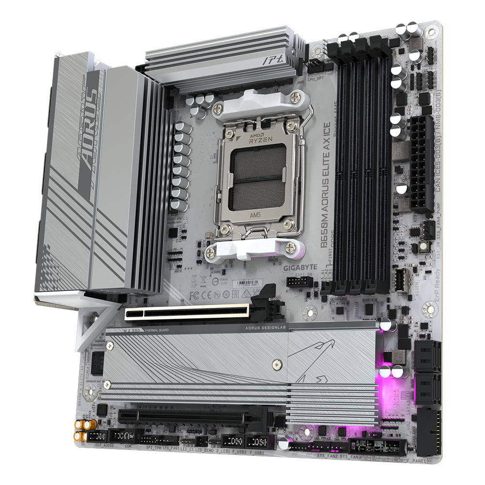 GIGABYTE B650M AORUS ELITE AX ICE Motherboard (B650M A ELITE AX ICE)