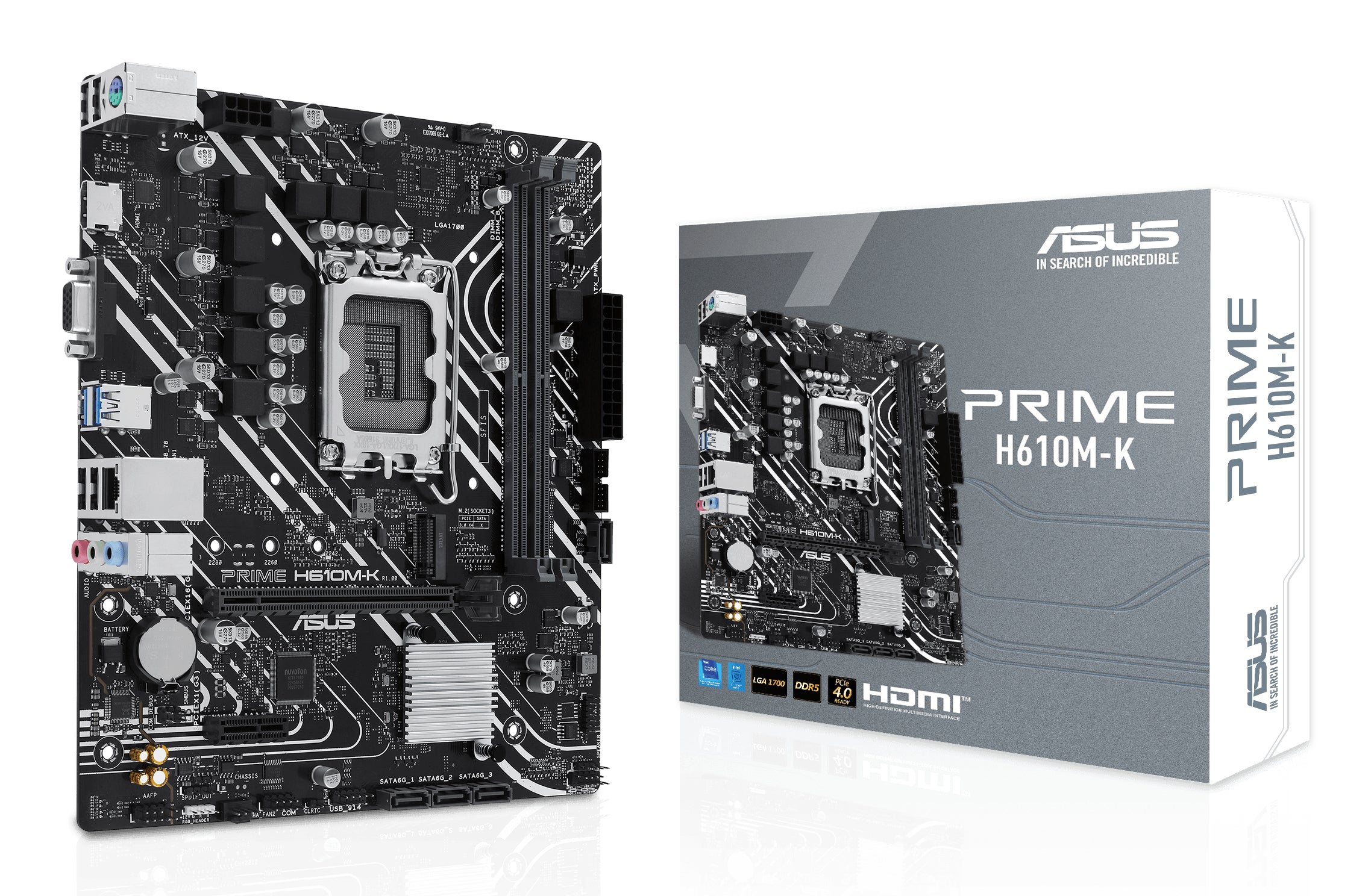 ASUS Prime H610M-K Intel H610 LGA 1700 micro ATX (90MB1GA0-M0EAY0)