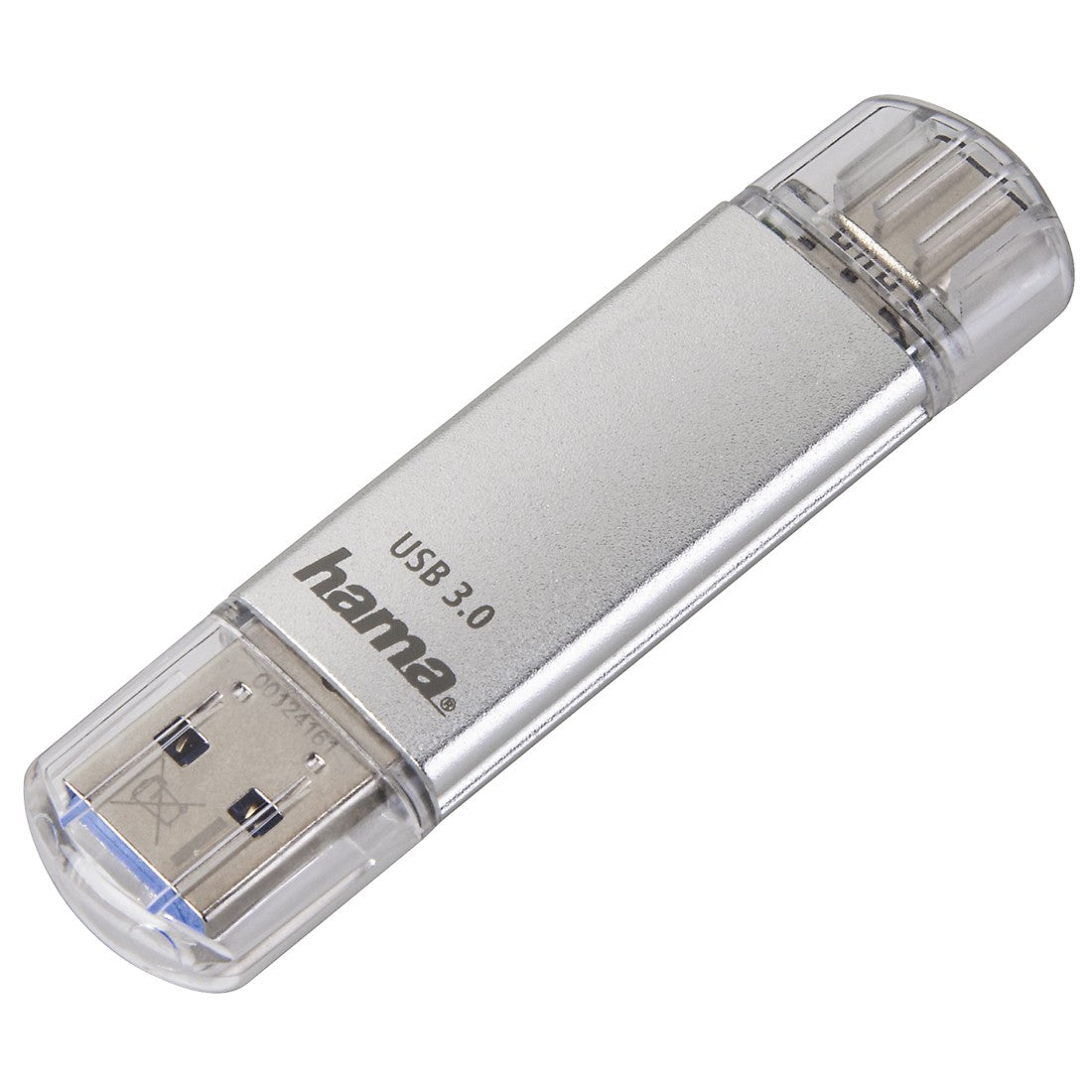 Hama C-Laeta USB flash drive 64 GB USB Type-A / USB Type-C 3.2 Gen 1 (3.1 Gen 1) Silver (00124163)
