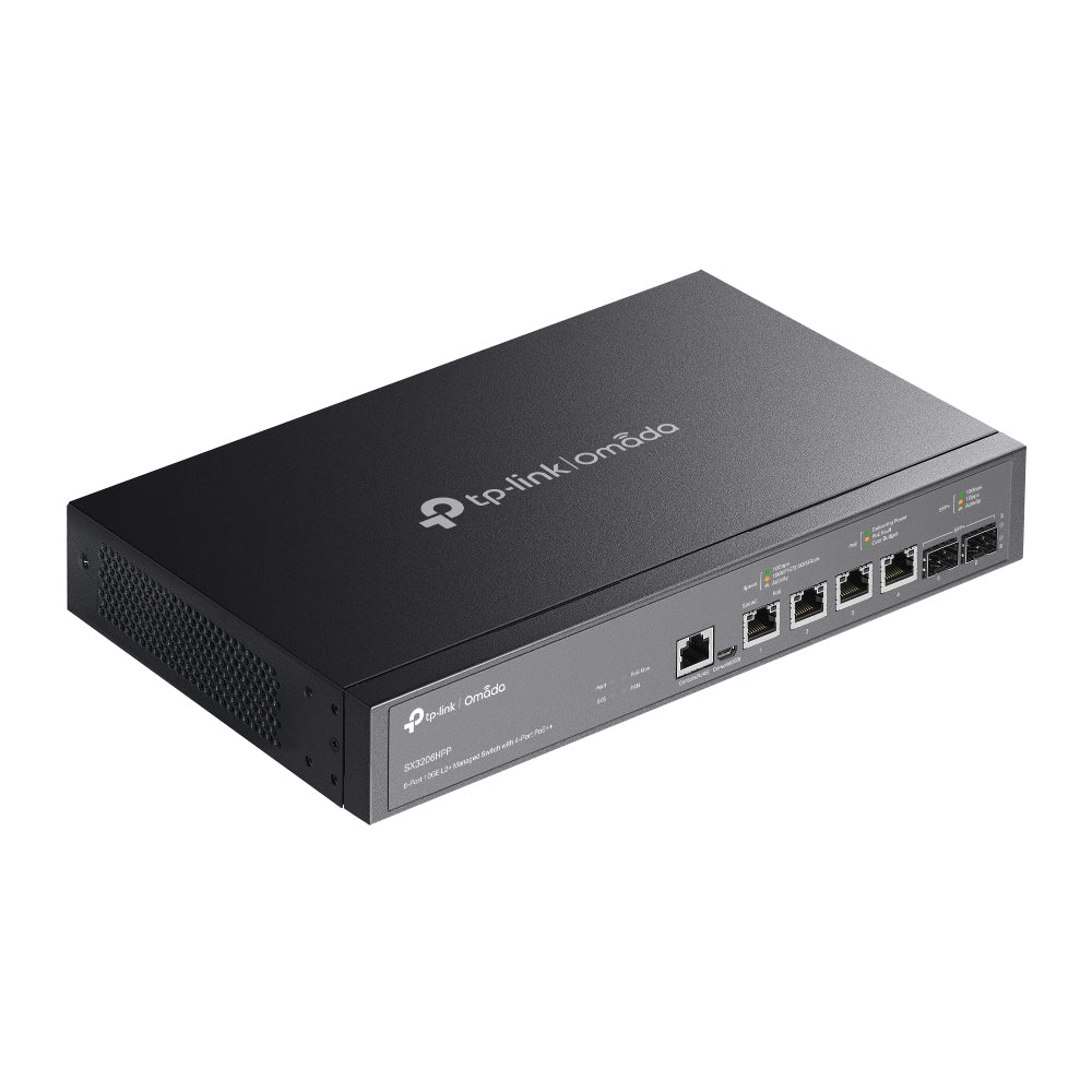 TP-Link Omada 6-Port 10GE L2+ Managed Switch with 4-Port PoE++ (TL-SX3206HPP)
