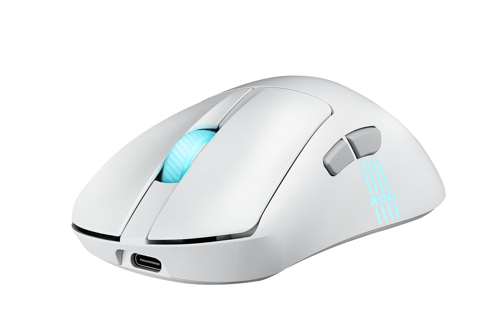 ASUS ROG Keris II Origin WHT mouse Gaming Right-hand RF Wireless + Bluetooth + USB Type-A Optical 42000 DPI