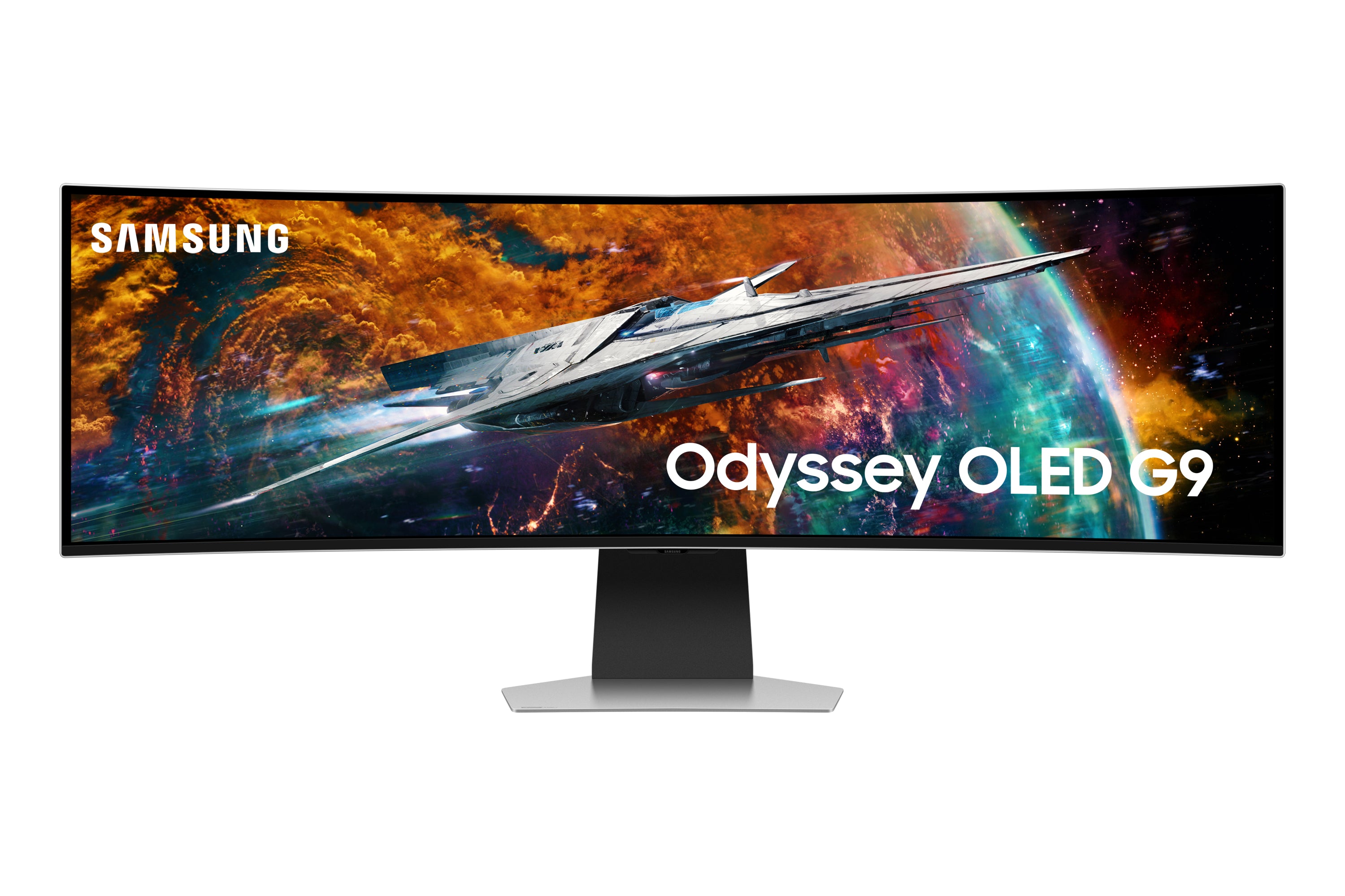 Samsung G95SC computer monitor 124.5 cm (49") 5120 x 1440 pixels Dual QHD OLED Silver (LS49CG954SUXEN)