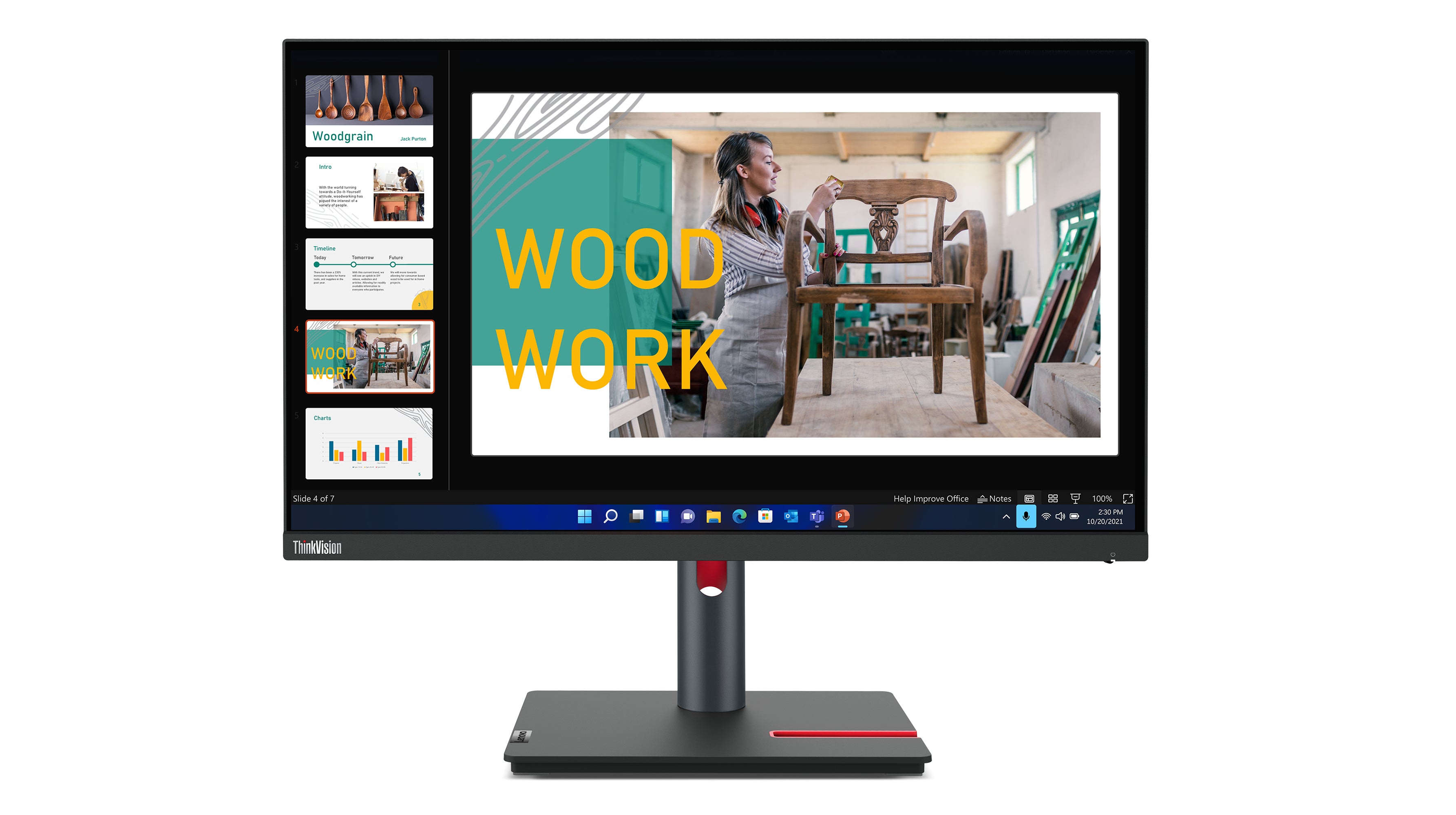 Lenovo ThinkVision P24q-30 computer monitor 60.5 cm (23.8") 2560 x 1440 pixels Quad HD LED Black