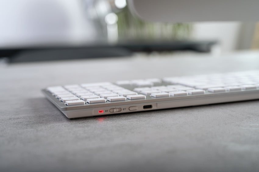 CHERRY KW 9100 SLIM FOR MAC keyboard Universal USB + Bluetooth QWERTZ German Silver (JK-9110DE-1)