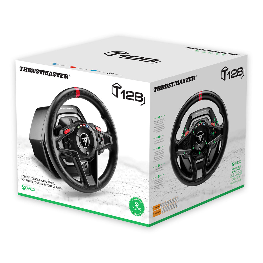 Thrustmaster T128 Black USB Steering wheel + Pedals Analogue / Digital PC, Xbox One, Xbox Series S, Xbox Series X, Xbox One X, Xbox One S
