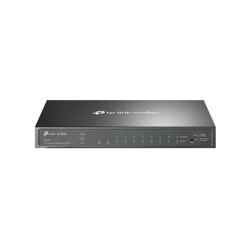 TP-Link Omada 10-Port Gigabit Smart Switch with 8-Port PoE+ (TL-SG2210P V3)