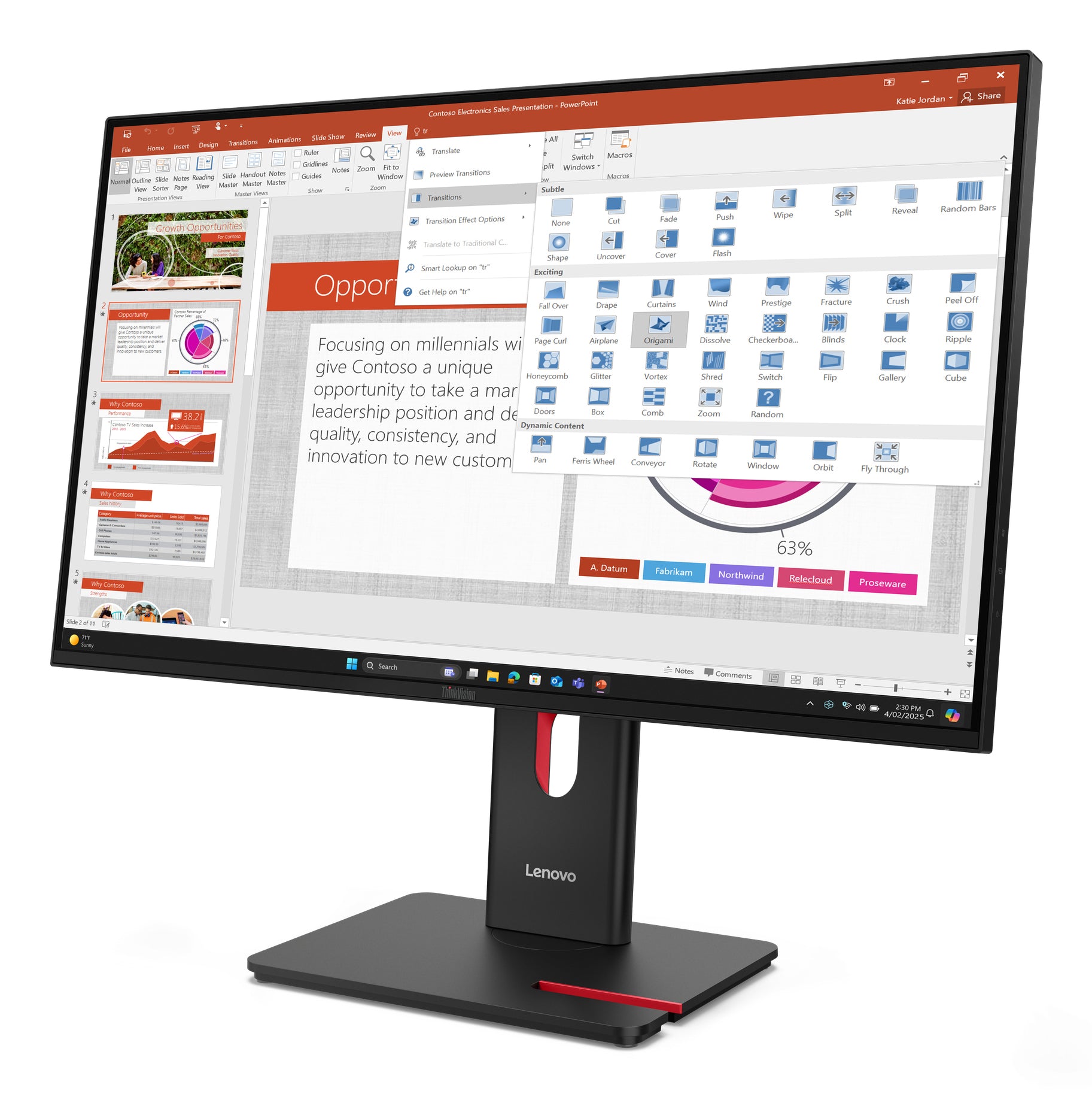 Lenovo ThinkVision T27-40 Monitor (64A5MAT6EU)
