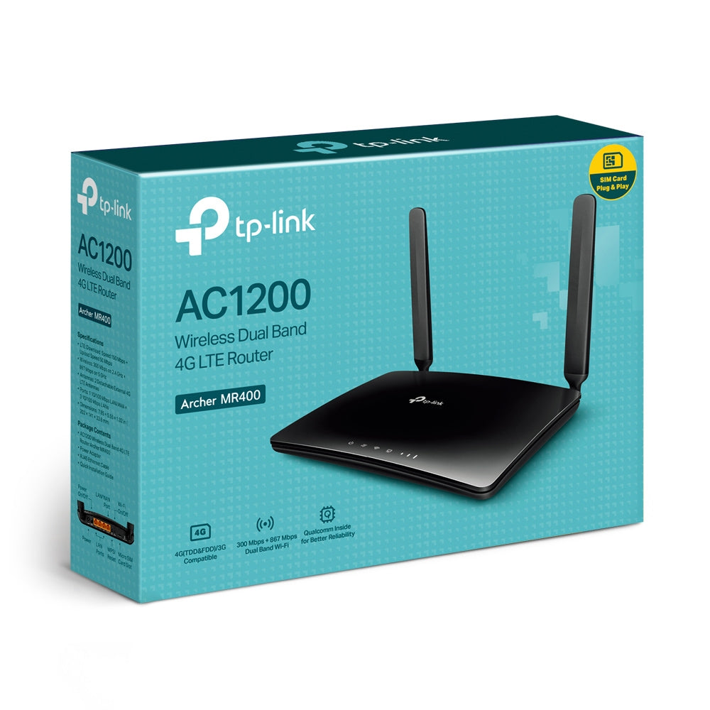 TP-Link Archer AC1200 Wireless Dual Band 4G LTE Router (ARCHER MR400)
