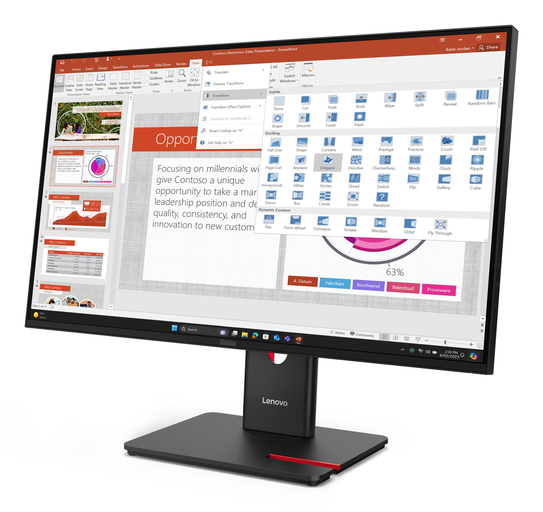 Lenovo ThinkVision T27-40 Monitor (64A5MAT6EU)