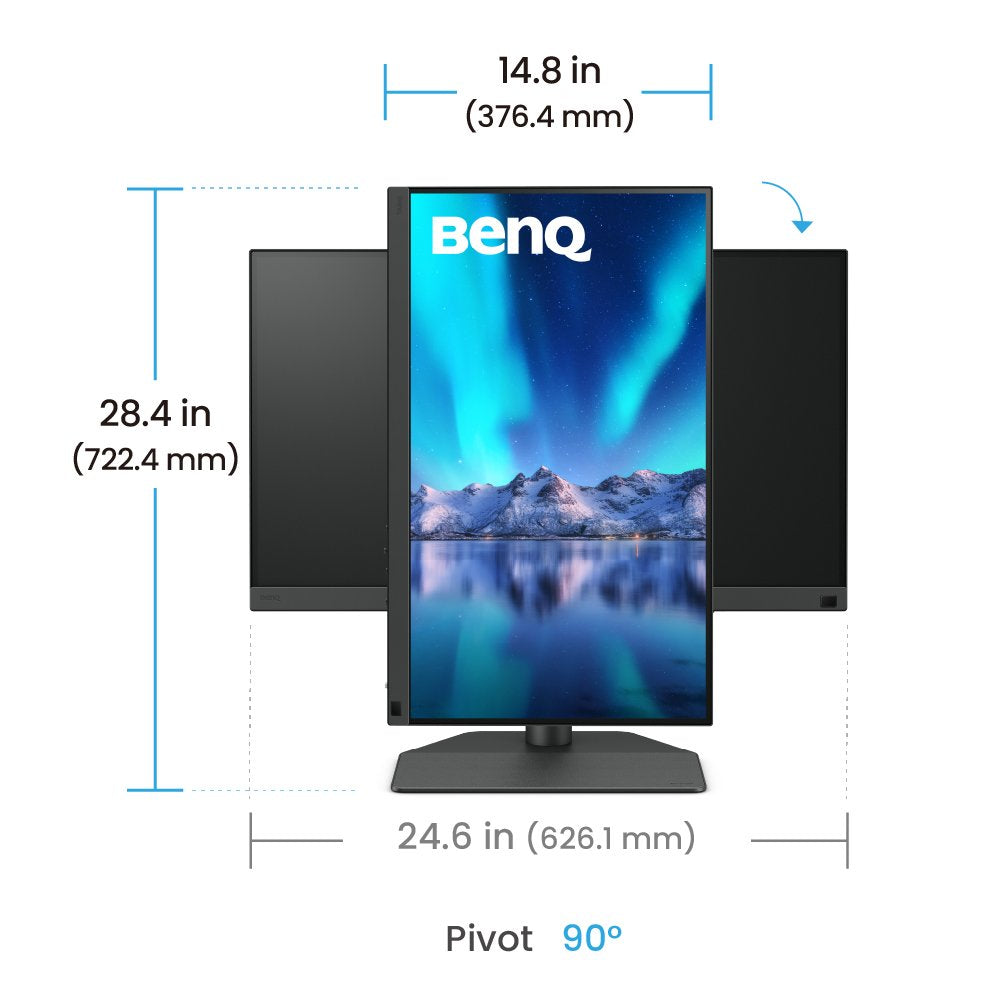 BenQ SW242Q computer monitor 61.2 cm (24.1") 2560 x 1600 pixels WQXGA LED Black (9H.LLVLA.TBE)