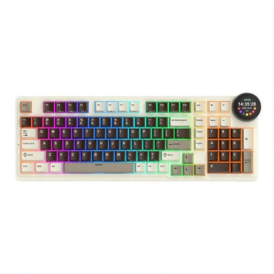 Royal Kludge RK N99 Mocha Grey Tri-Mod RGB Mehanička Tastatura US, Beige Prekidač