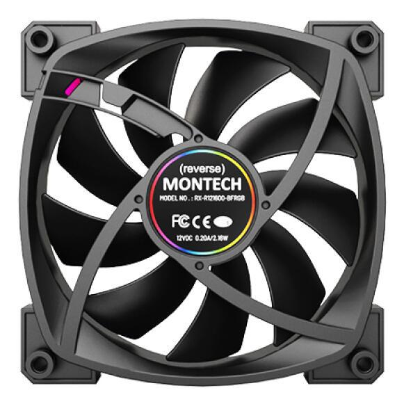 Montech Fan RX120 (RX120) 3 IN 1 PACK (B) Black 3-Pack