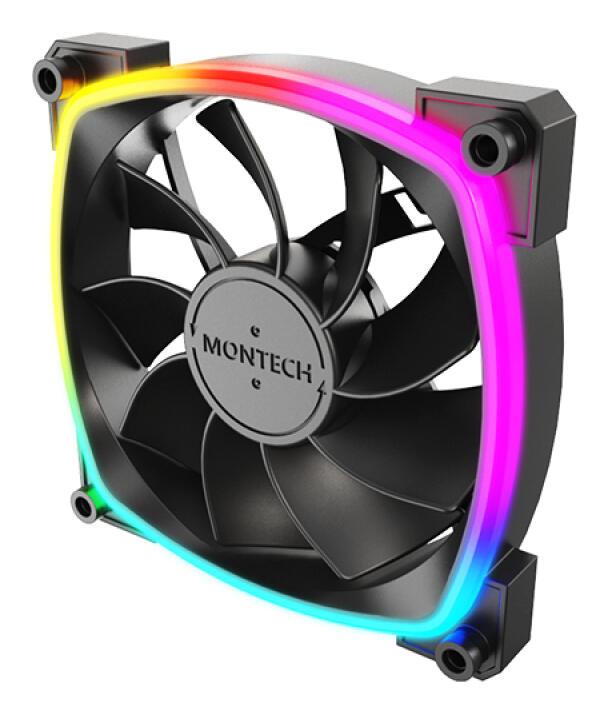 Montech Fan RX120 (RX120) 3 IN 1 PACK (B) Black 3-Pack