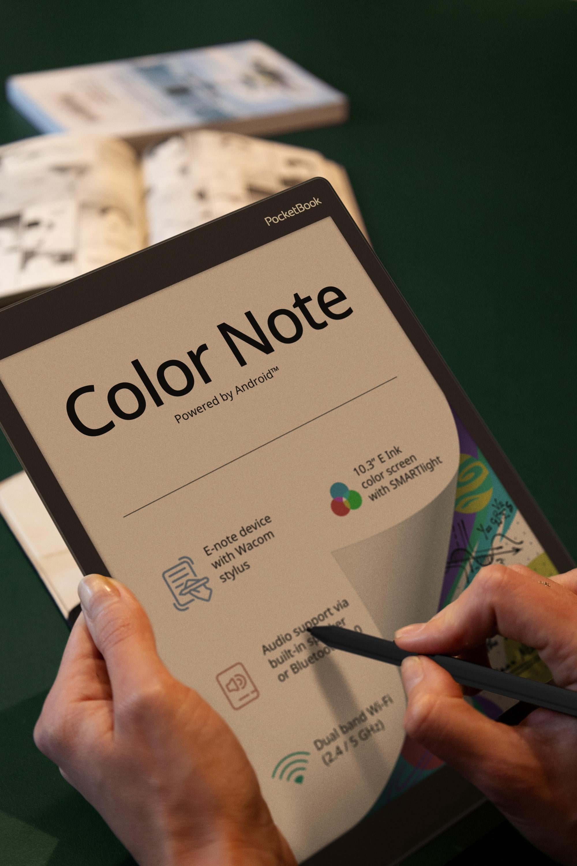 PocketBook eBook reader Color Note (PB1041-1-WW-B) Black, blue XL 26.2 cm (10.3")