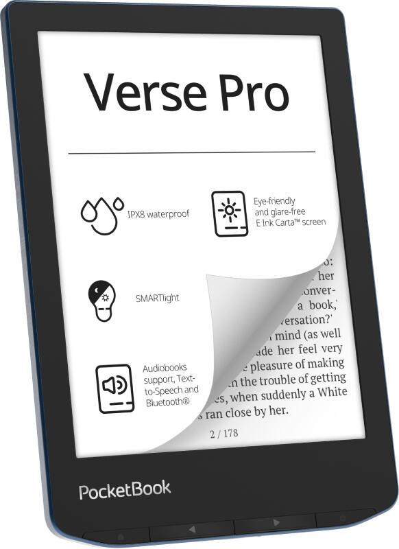 PocketBook eBook reader Verse Pro EU (PB634-A-WW) Black, blue S 15.2 cm (6")