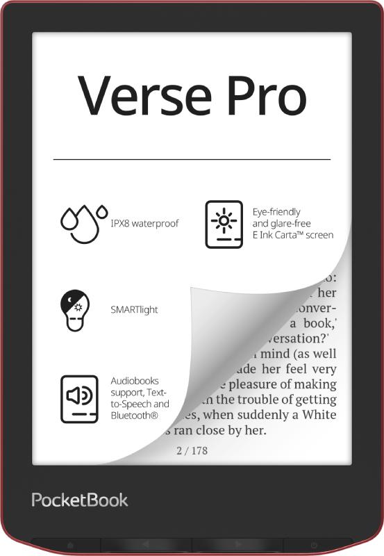PocketBook eBook reader Verse Pro EU (PB634-3-WW) Black, red S