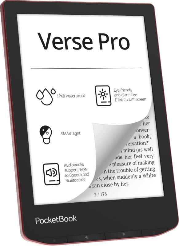 PocketBook eBook reader Verse Pro EU (PB634-3-WW) Black, red S