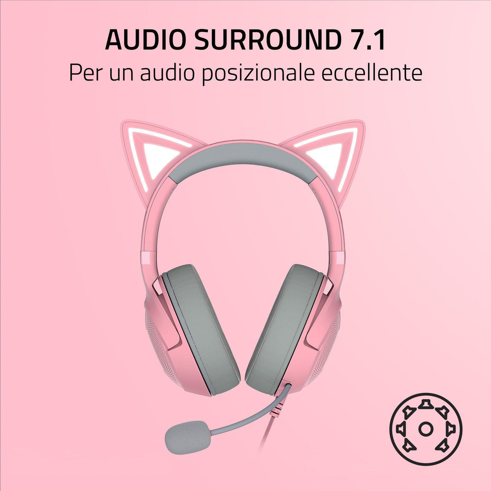 Razer Headset Kraken Kitty V2 (RZ04-04730200-R3M1) Rosé
