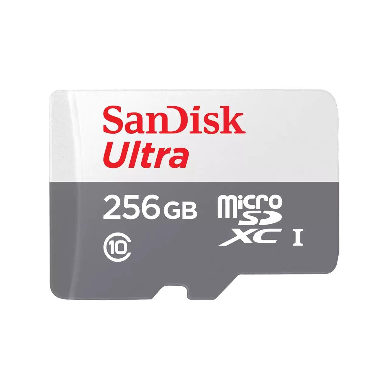 SanDisk Micro SD card Ultra 256GB (SDSQUNR-256G-GN3MN) Grey, white S