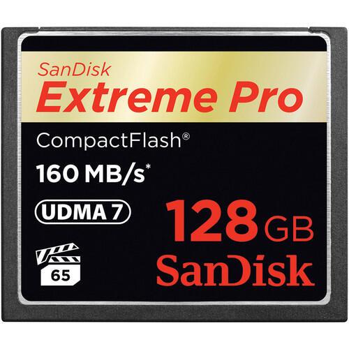 SanDisk CompactFlash card Extreme PRO CF 128GB (SDCFXPS-128G-X46) Black